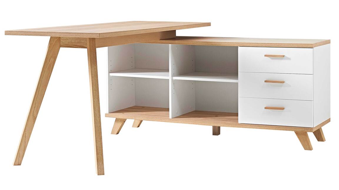 Schreibtisch Oslo kombiniert mit einem Sideboard