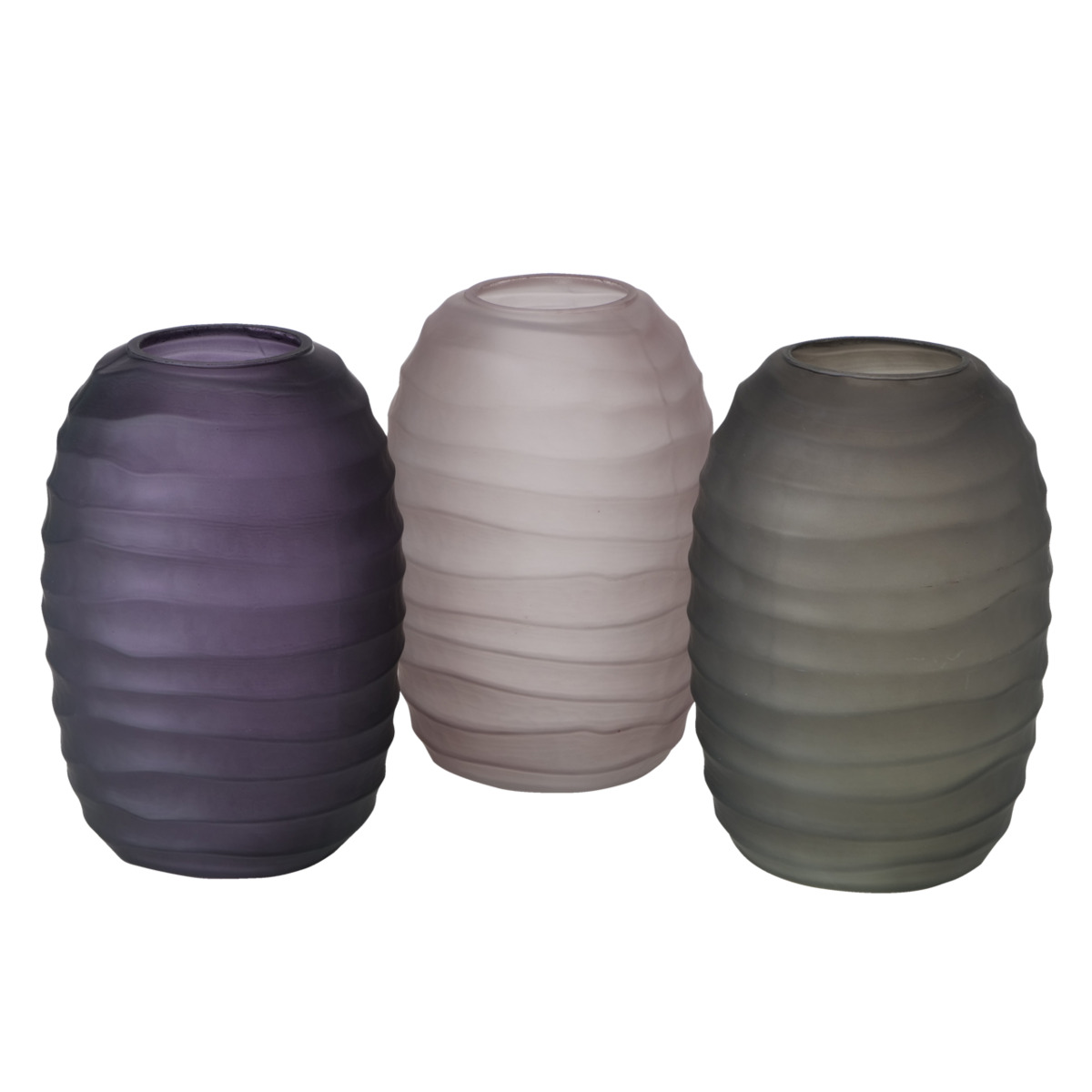 Boltze Vase Delana - Grau,Lila,Taupe