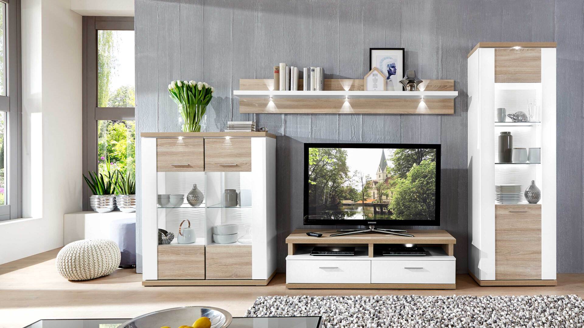 wohnprogramm manhattan - wohnwand mit tv-möbel ✓ bei interliving