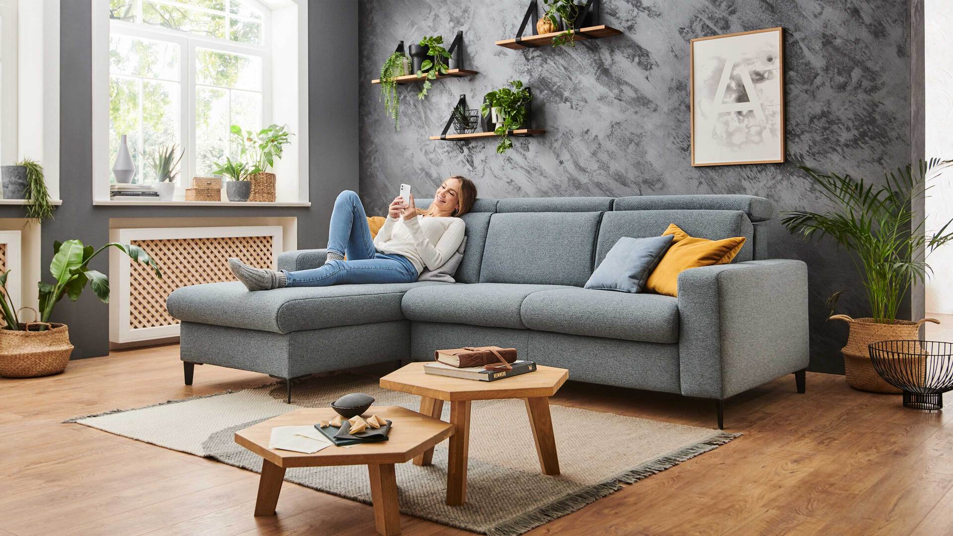 KAWOO Polster Serie Westside Premium - Ecksofa mit Extras