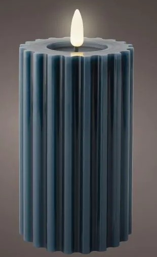 Kaemingk LED Kerze 486854 - blau/warm weiß