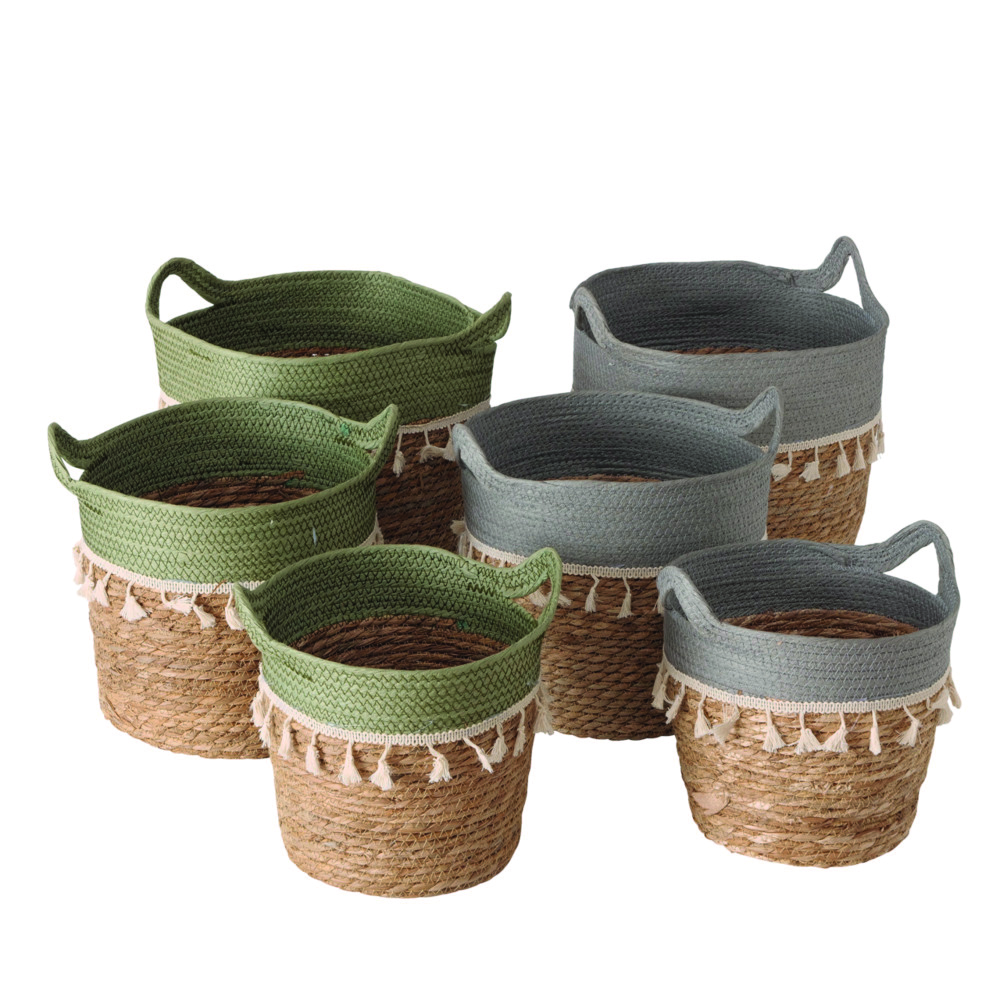 Boltze Korb Polmaro - Grau,Grün,Natur