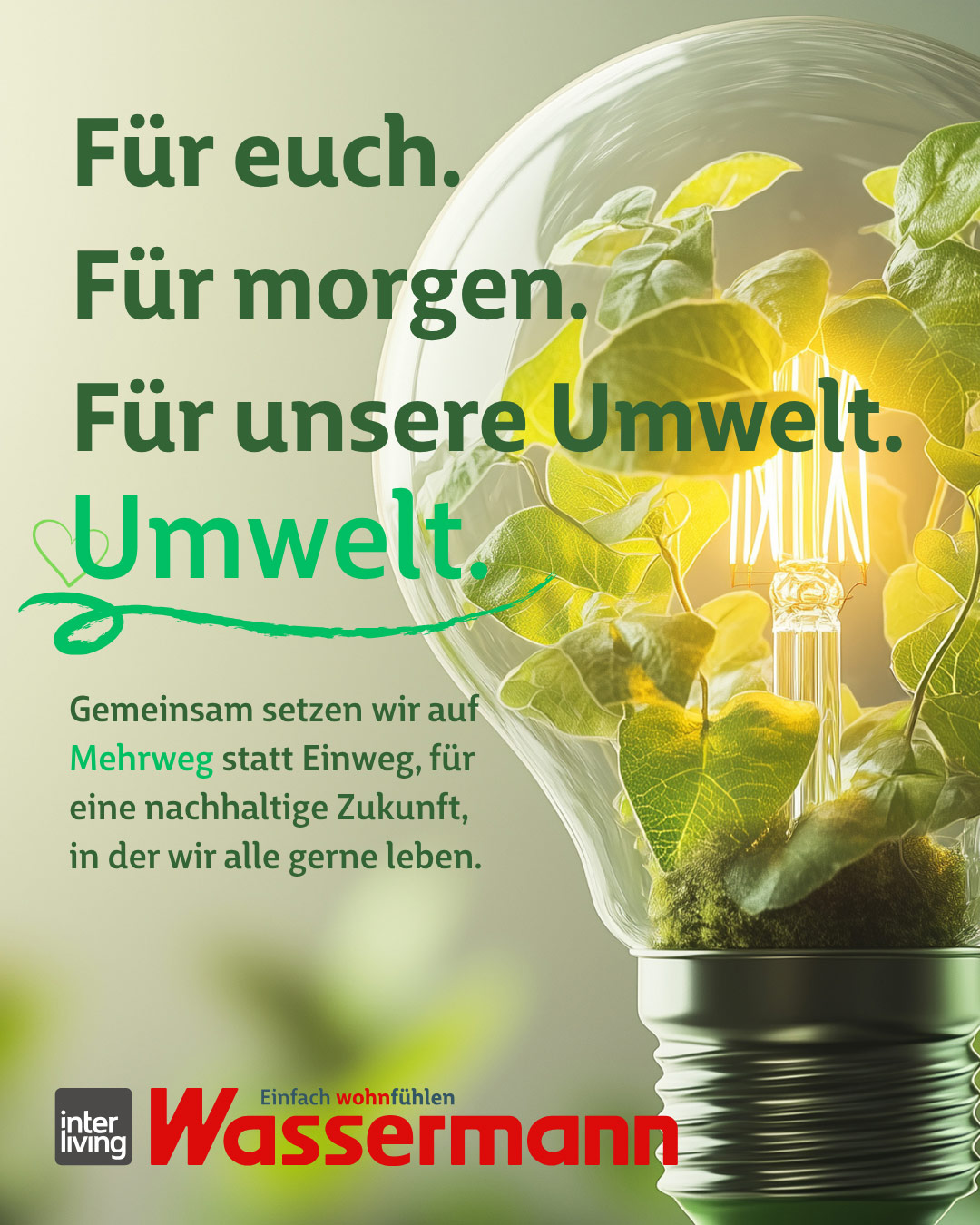 Recup - Mehrweg statt Einweg. Ab sofort bei Möbel Wassermann
