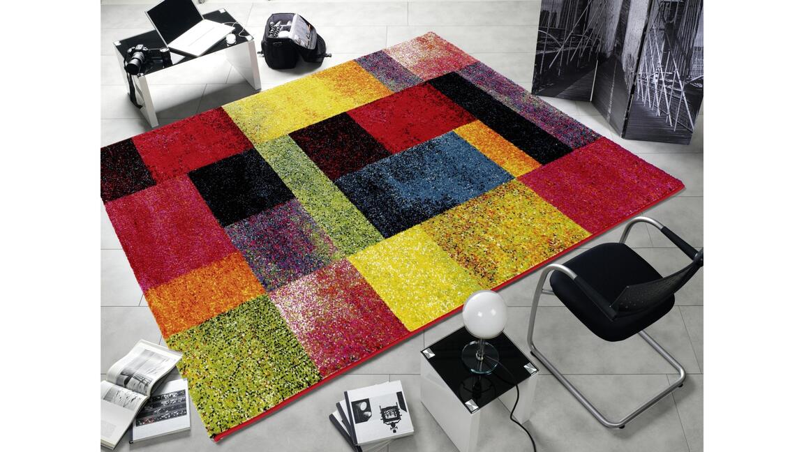 Moderner Webteppich Happiness New Shimmer