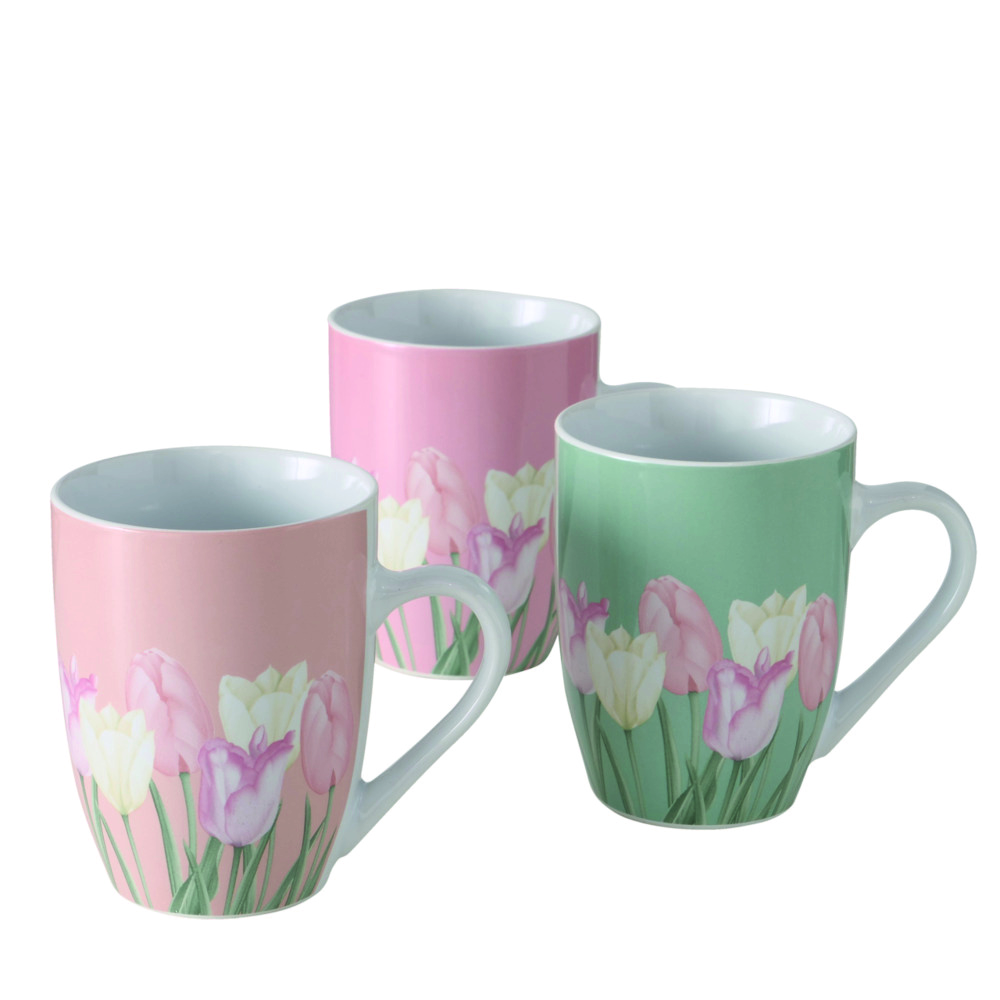 Boltze Becher Tulipa - Dunkelrosa,Rosa,Salbeigrün