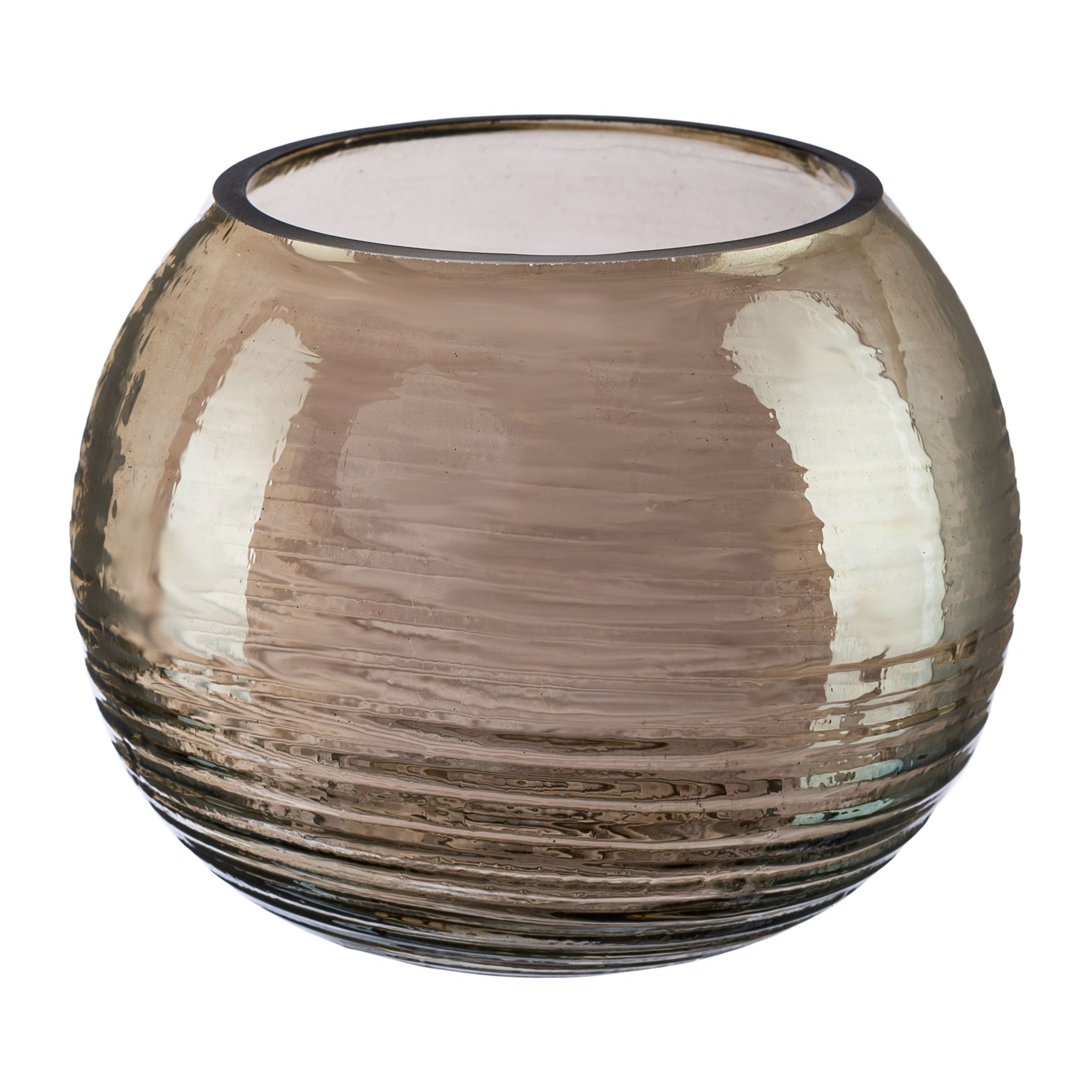 Gasper Glas Teelicht rund OSLO - grau