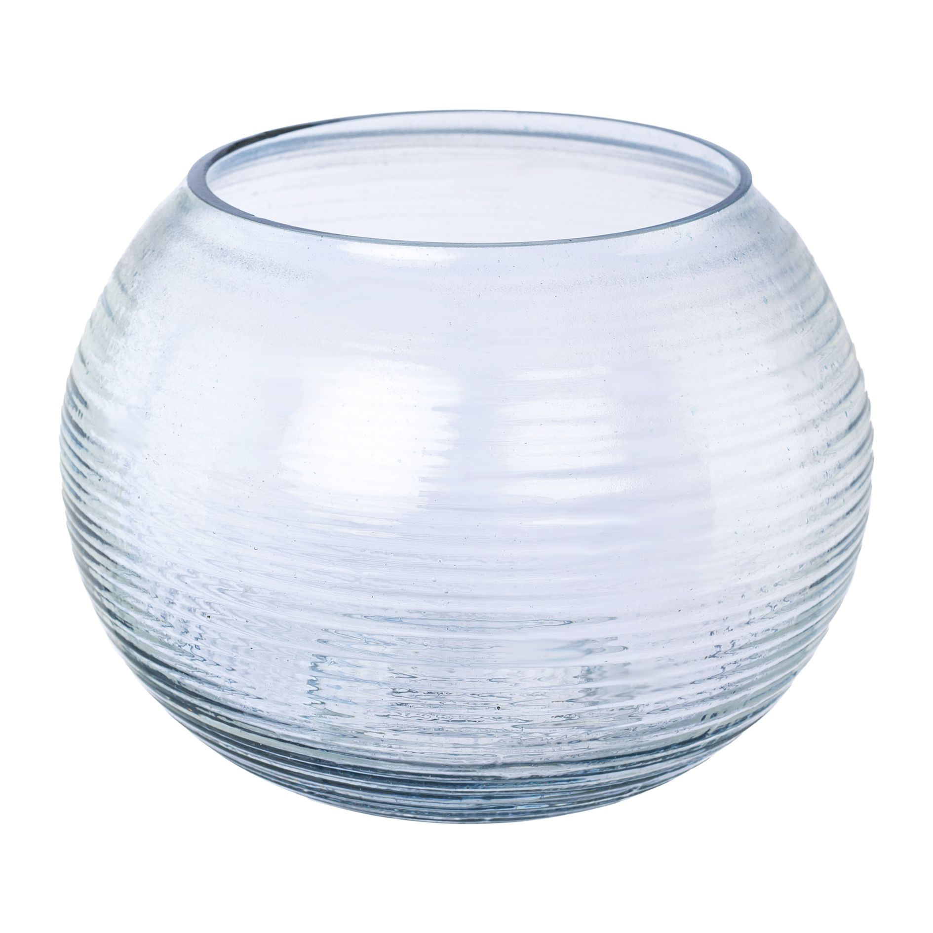 Gasper Glas Teelicht rund OSLO - jeansblau
