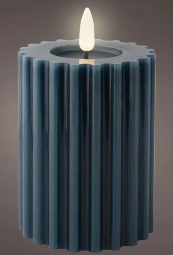 Kaemingk LED Kerze 486853 - blau/warm weiß