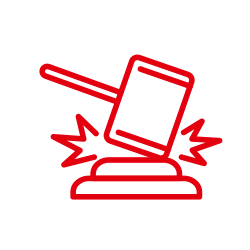 Grafik eines Auktionshammers