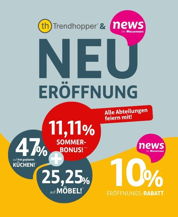 Trendhopper Neueröffnung bei Möbel Wassermann