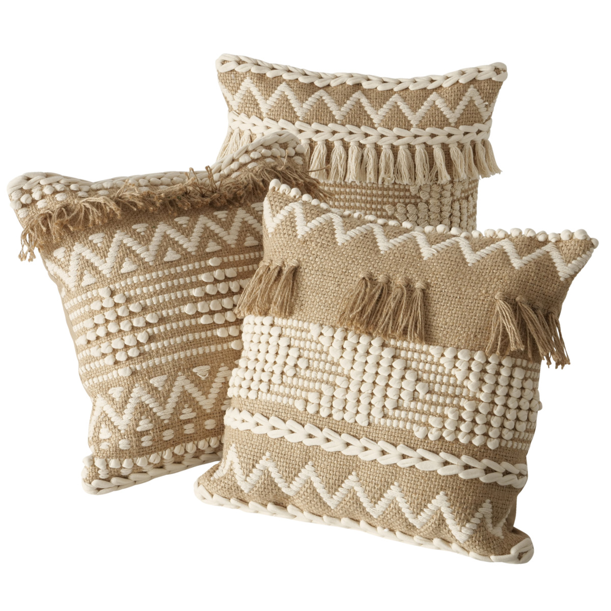 Boltze Kissen Bagu - Beige,Off-White