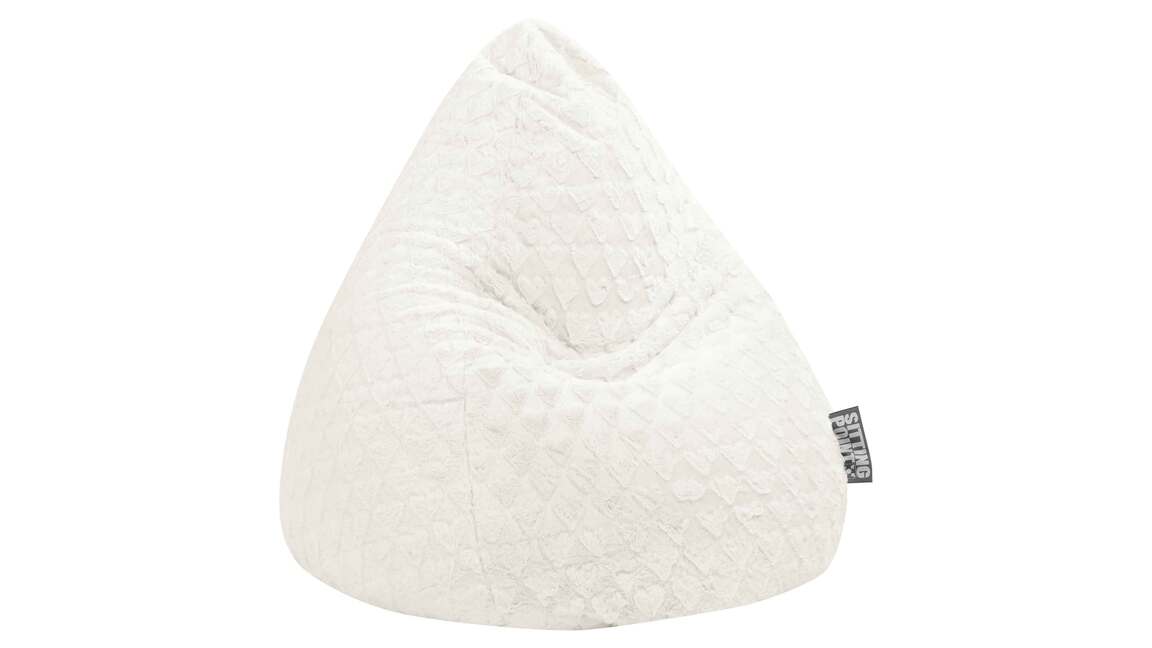 SITTING POINT Plüsch-Sitzsack Fluffy Hearts L als Sitzmöbel