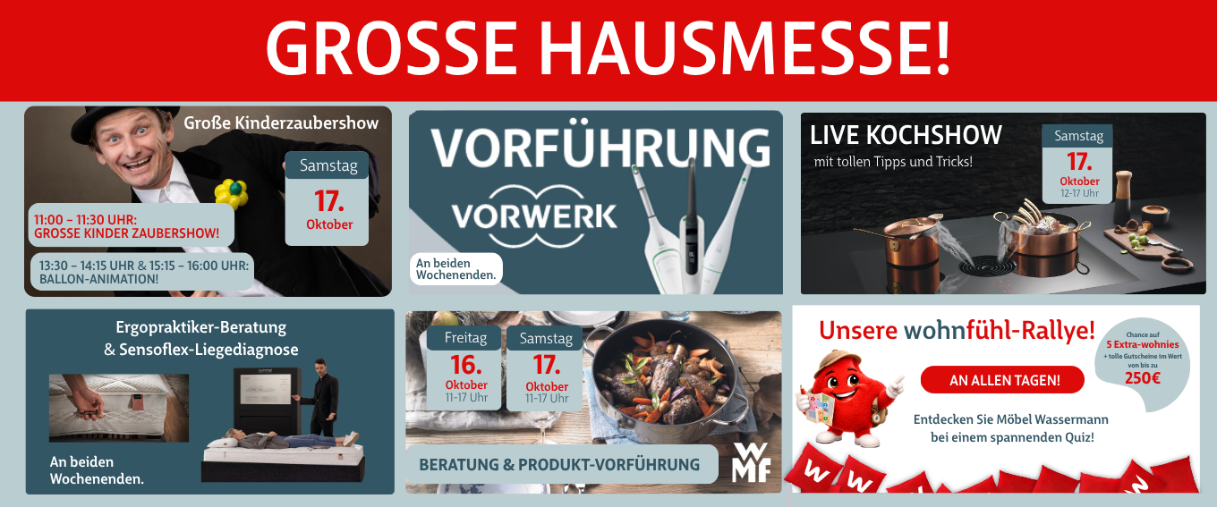 Große Hausmesse bei Möbel Wassermann