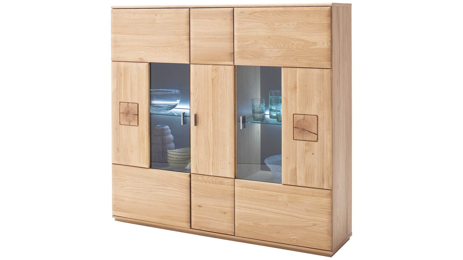 Eiche Bianco & Hirnholz – Highboard Bologna