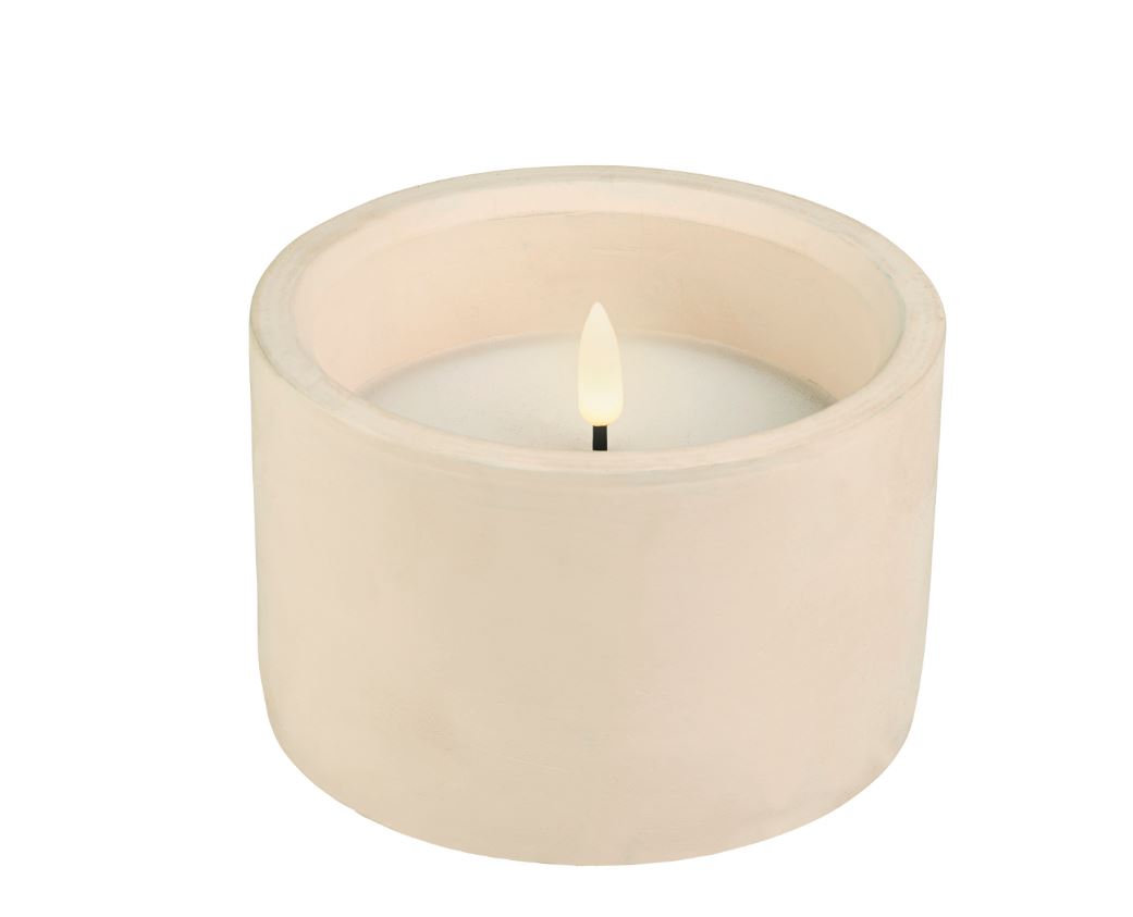 Kaemingk Kerze 898437 - weiß/warmes weiß