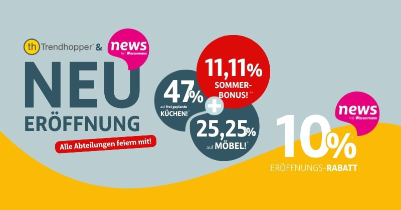 Trendhopper Neueröffnung bei Möbel Wassermann