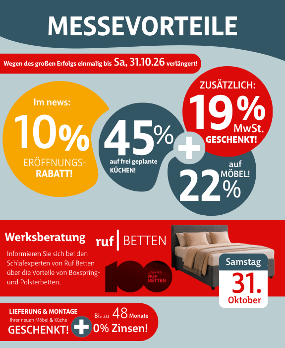 Messevorteile bei Möbel Wassermann
