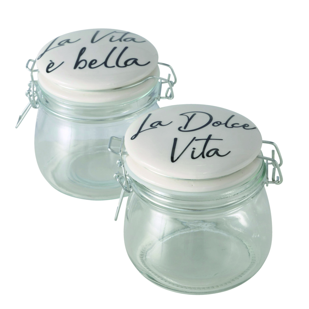Boltze Vorratsglas Vorratsglas - Schwarz,Transparent,Weiß