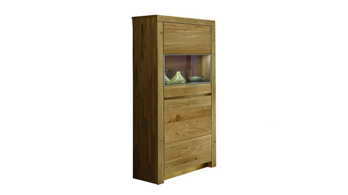WÖSTMANN Wohnprogramm Soleo 3000 - Vitrine mit einem Glasausschnitt