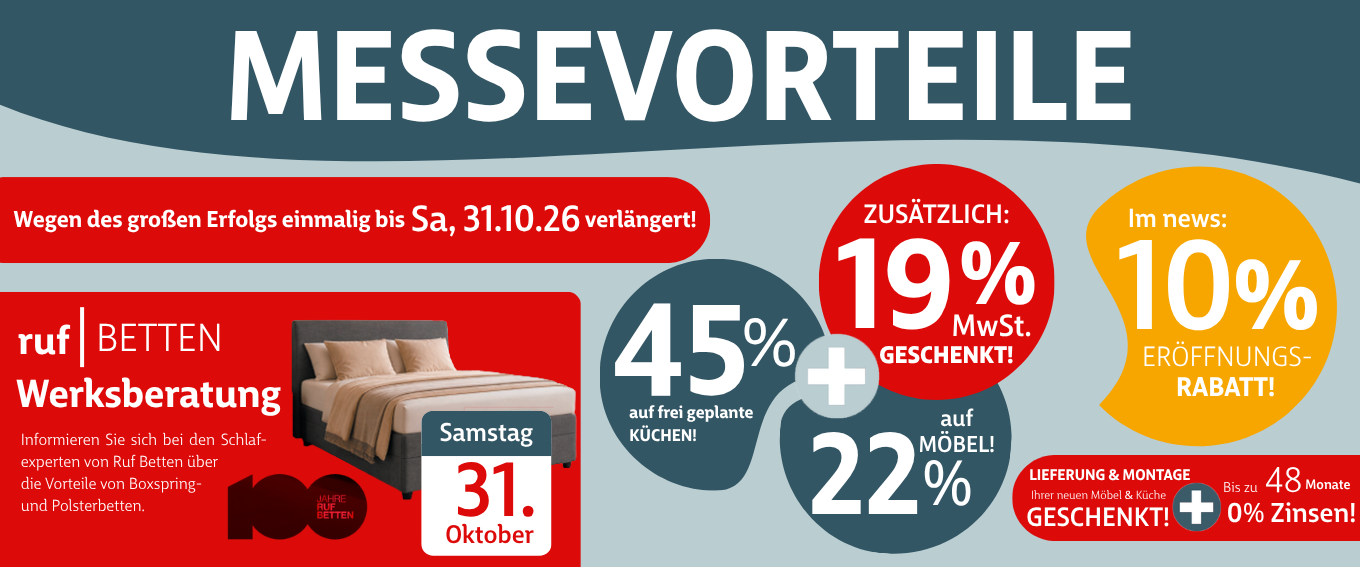 Messevorteile bei Möbel Wassermann