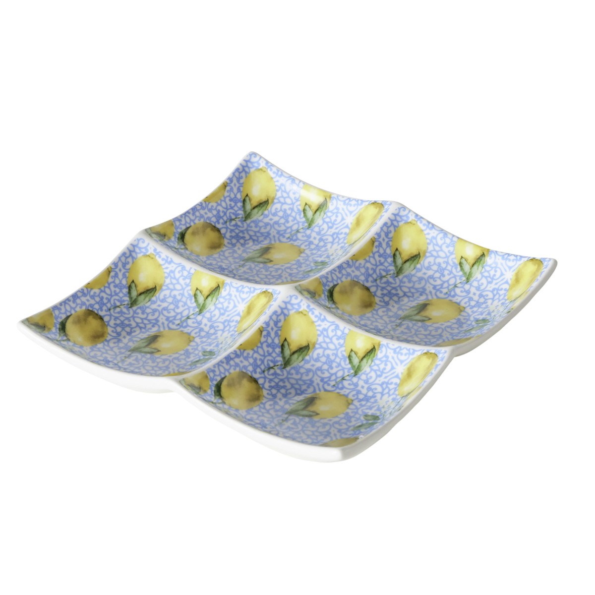 Boltze Schale Capri - Blau,Gelb,Weiß
