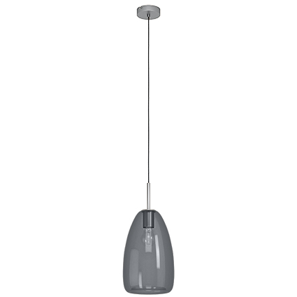 Eglo Hängeleuchte ALOBRASE - chrom,schwarz-transparent