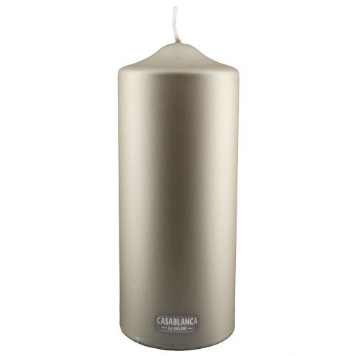 Stumpenkerze,champagnerfarben,metallic