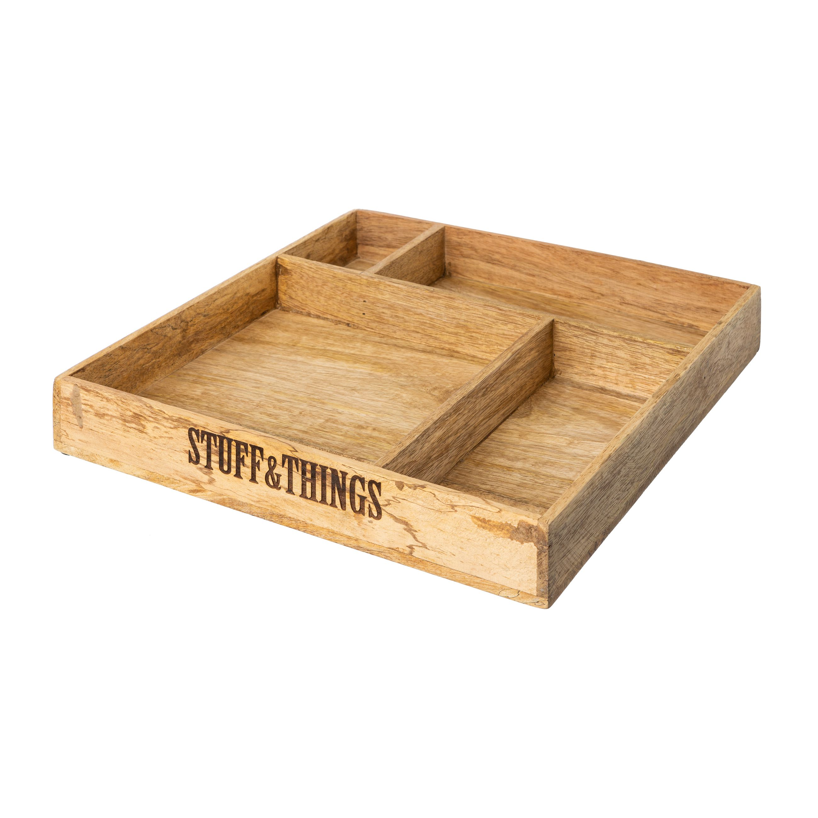 Gasper Mango Holz Box m.Separierung STUFF&THINGS - natur