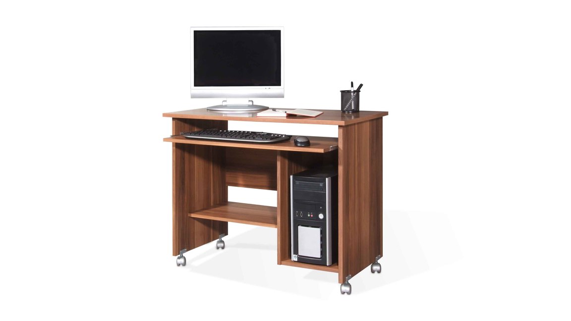 Computertisch auf Rollen als flexibles Büromöbel