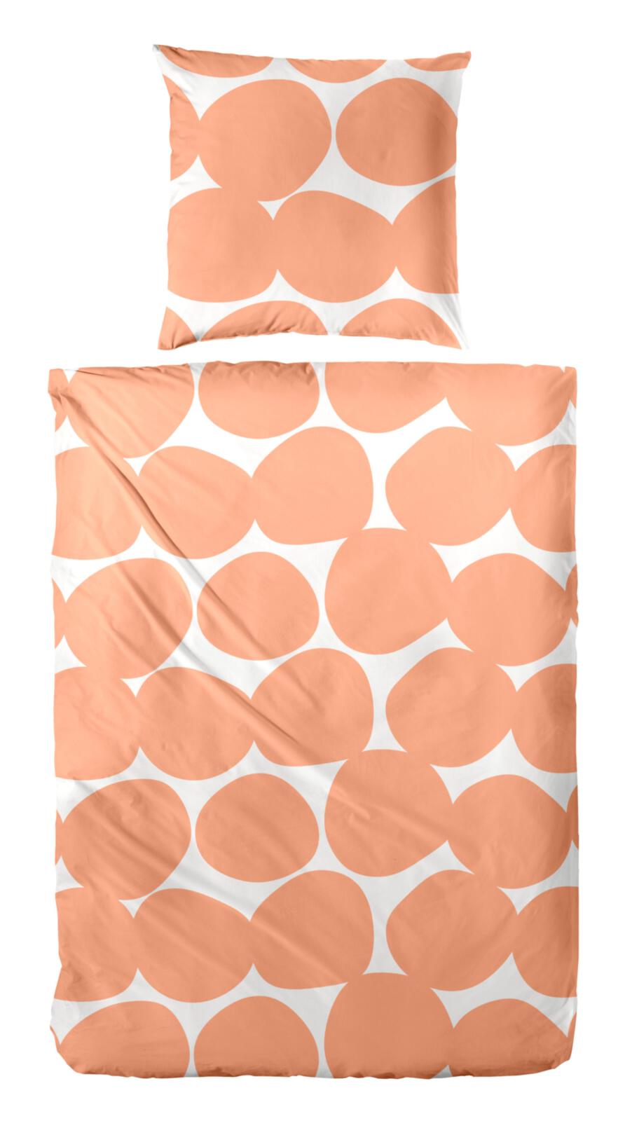 Hahn Bettwäsche 133603 Perkal-Bettwäsche - orange