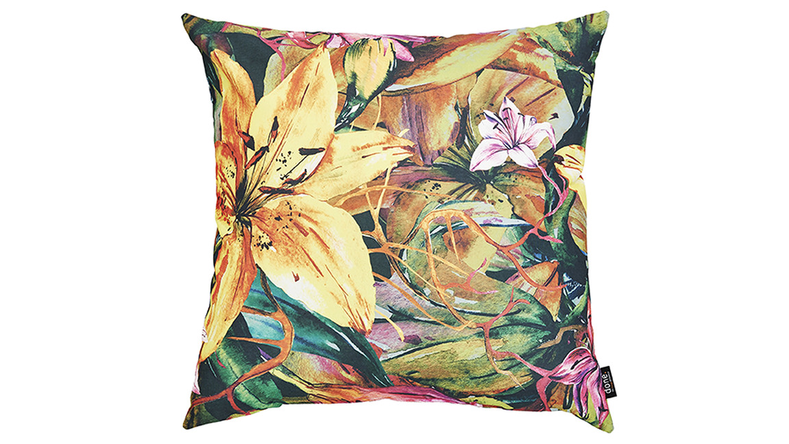 done.® Kissen Cushion Outside Yellow Lily